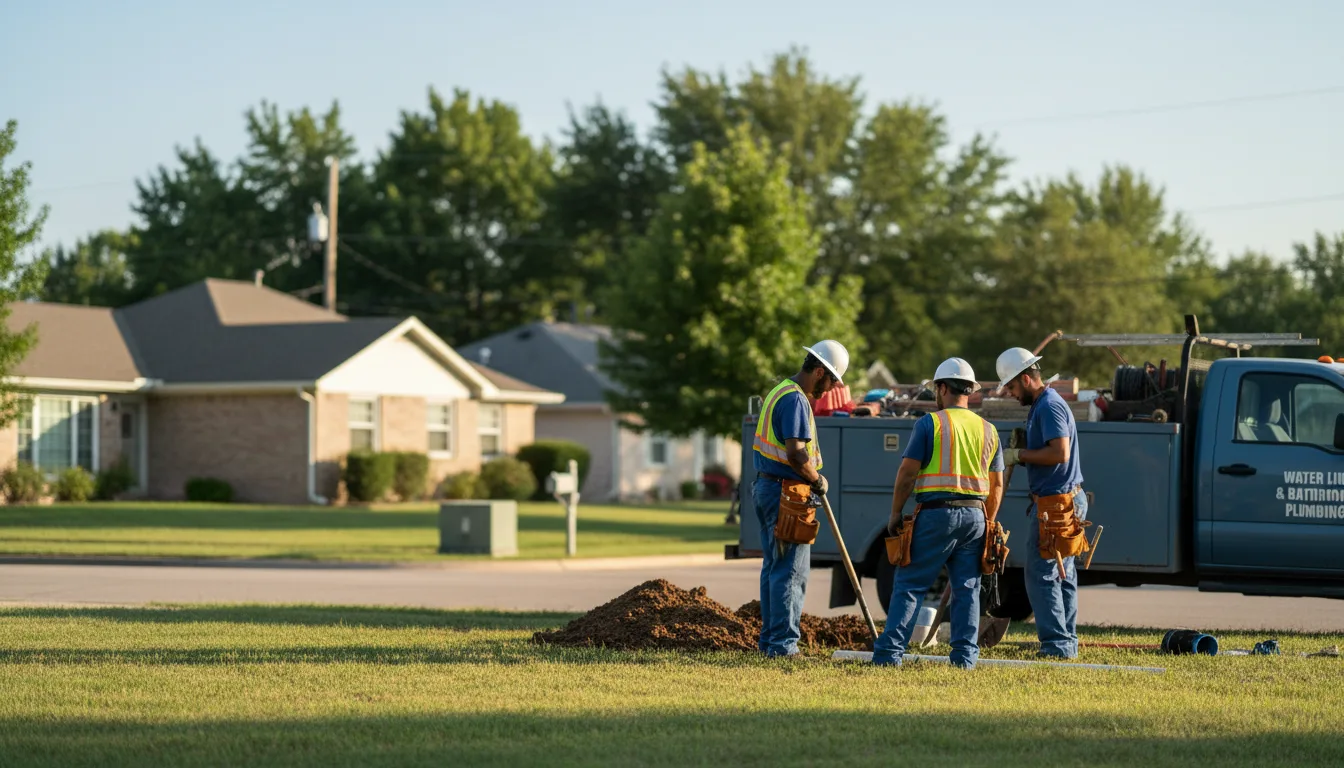 Residential water line and bathroom plumbing service in Bristol, CT